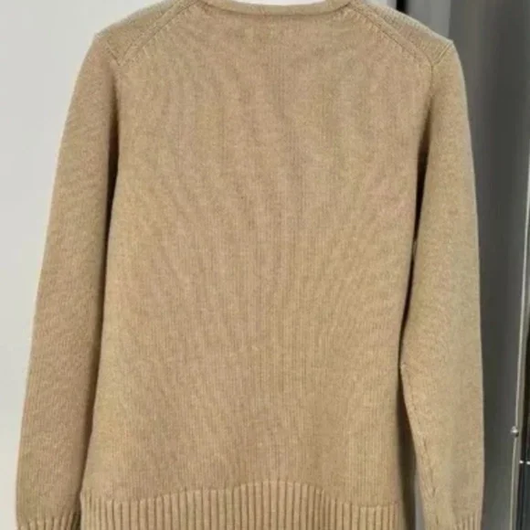 NWOT Polo Ralph Lauren Bear Rolled Neck Tan Cotton Sweater Size US XL - Picture 2 of 6